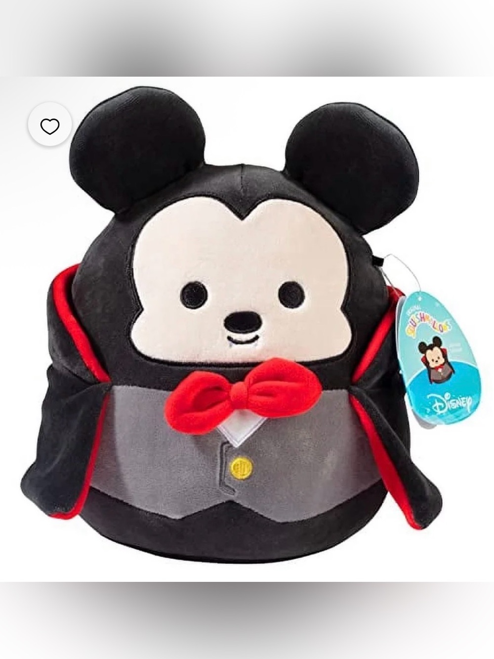 Squishmallow 8” Vampire Mickey Mouse Halloween Plush